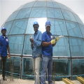 Marco espacial techo de vidrio cúpula geodésica